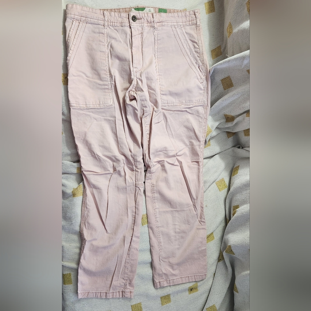 Anthropologie‎ The Wanderer Light Pink Cargo Pants/Capri
